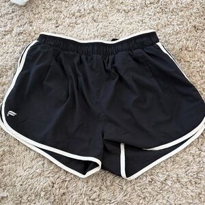 Fabletics Black and White Athletic Shorts